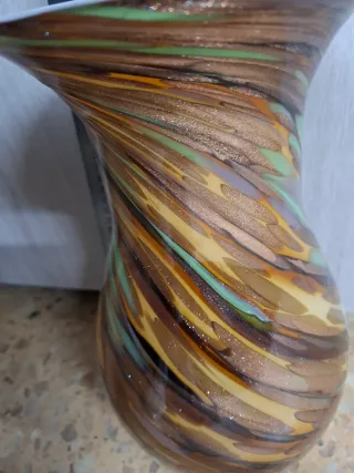 Jarrón cristal soplado arte Murano