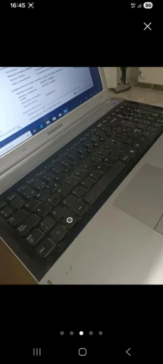 Ordenador portátil Samsung Plata