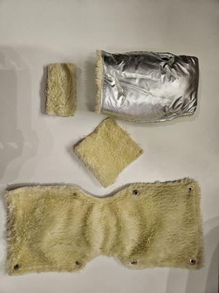 Manoplas Carrito Invierno Forradas Plata