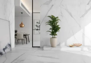 Suelo porcelánico ARGENTA THOLOS WHITE 120 × 120