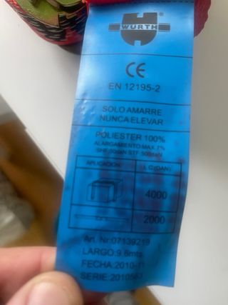 Cinchas de carraca para camión