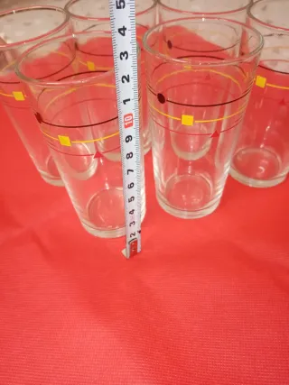 Set 6 Bicchieri Vintage Vetro Decorati