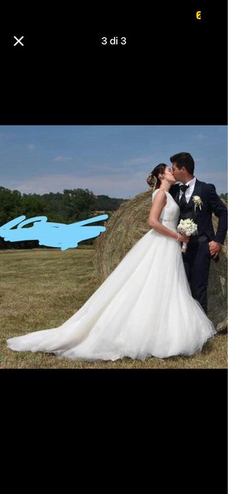 Abito da sposa principessa ampio