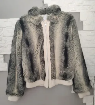 Bomber Geox pellicciotto beige/grigio