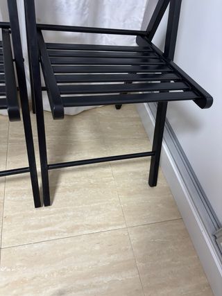 2 Sillas Plegables Madera Negras