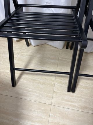 2 Sillas Plegables Madera Negras
