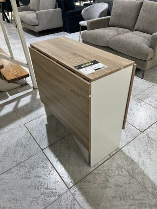 Mesa extensible madera y blanco