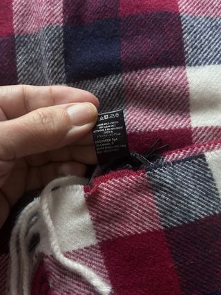 Bufanda Dsquared2 cuadros roja y azul