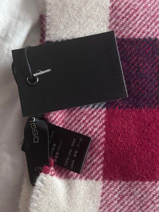 Bufanda Dsquared2 cuadros roja y azul