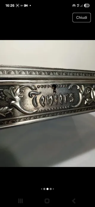 Raro contenitore antico 3D Teniers G. B. C. Belgiu