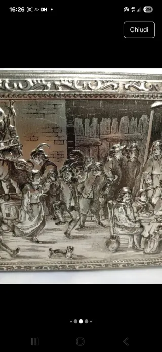 Raro contenitore antico 3D Teniers G. B. C. Belgiu