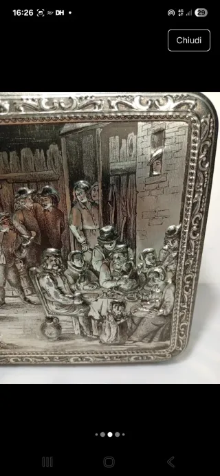 Raro contenitore antico 3D Teniers G. B. C. Belgiu