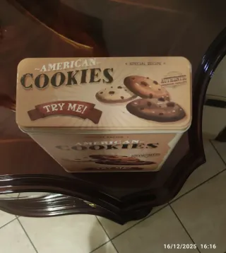 Contenitore in Latta Vintage American Cookies