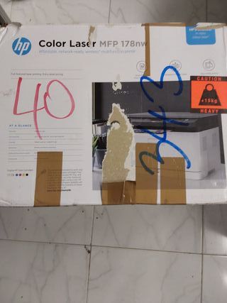 HP Color Laser MFP 178nw 4ZB96A, Stampante Multifunzione Laser a Colori, Stampa, Scansiona e Copia, Wi-Fi, Ethernet, USB 2.0 ad alta velocità