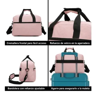 Bolso de viaje tamaño cabina Raykong rosa