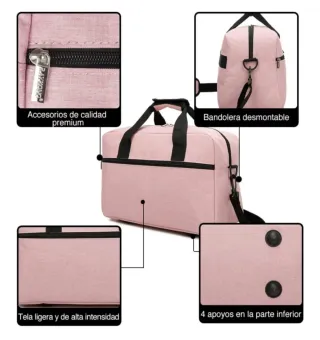Bolso de viaje tamaño cabina Raykong rosa