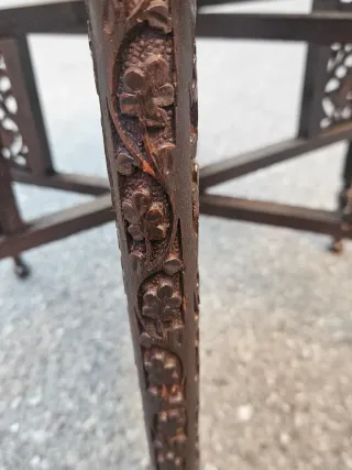 Tavolino Orientale Metallo Cesellato