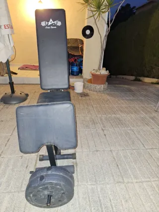 Banco de pesas con 20 kg