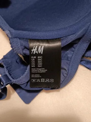 Set Reggiseno imbottito blu e reggiseno bianco