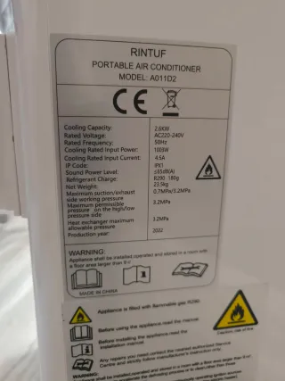 Aire Acondicionado Portátil Blanco marca rintuf