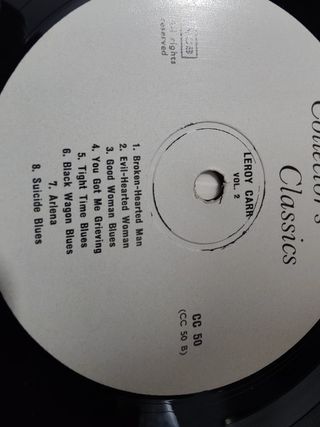 Vinilo Leroy Carr Vol. 2 Blues