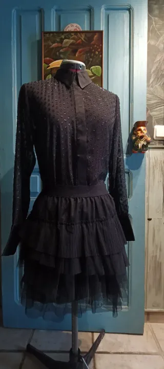 Minifalda tul volantes Sivian Heach XS