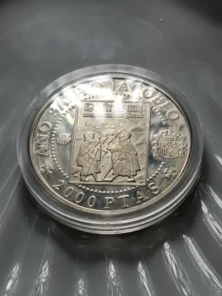 Moneda Plata Año Santo 1993 - 2000 PTAS