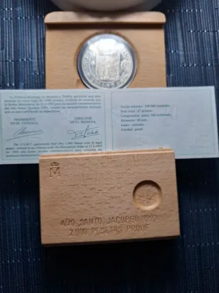 Moneda Plata Año Santo 1993 - 2000 PTAS