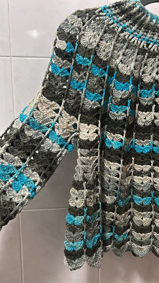 Jersey crochet multicolor