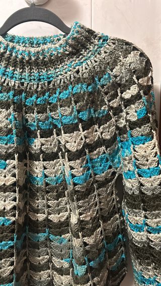 Jersey crochet multicolor