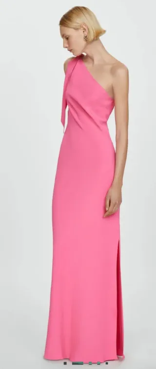 Vestido Mango ceremonia rosa