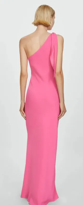 Vestido Mango ceremonia rosa