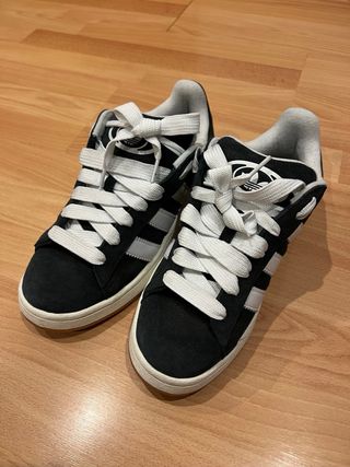 Zapatillas Adidas Campus Negras y Blancas