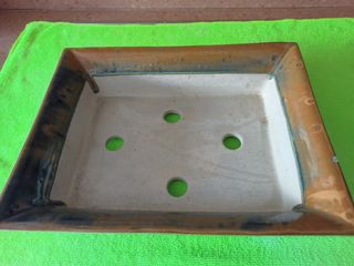 Maceta bonsai cerámica marrón y verde