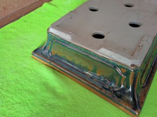 Maceta bonsai cerámica marrón y verde