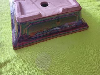 Maceta bonsai cerámica marrón y verde