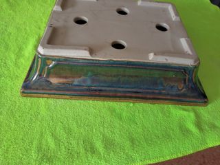 Maceta bonsai cerámica marrón y verde