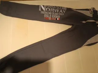 Pantalón jogger gris con logo NORWAY