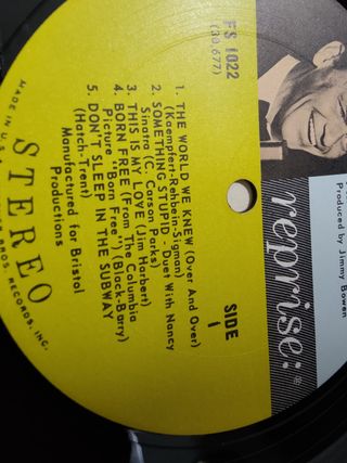 Vinilo Frank Sinatra The World We Knew