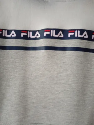 Sweatshirt Fila cinza e branco