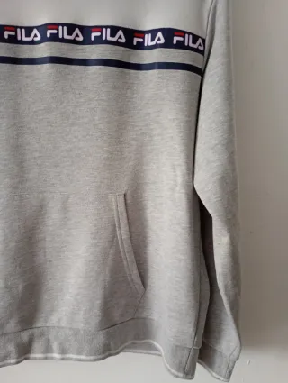 Sweatshirt Fila cinza e branco