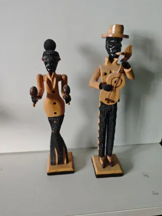 Figuras Músicos Cubanos Madera