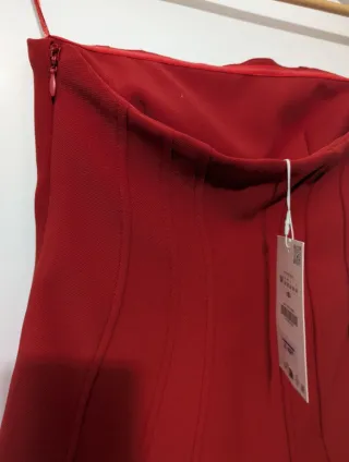 Vestido Zara palabra de honor T. M