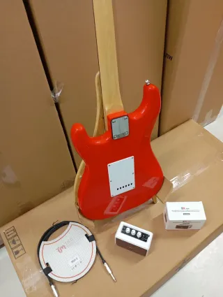 Pack Guitarra Eléctrica + Mini Amplificador + jack