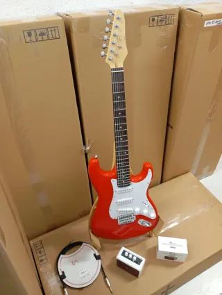 Pack Guitarra Eléctrica + Mini Amplificador + jack