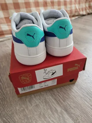 Zapatillas Puma Smash Velcro Blancas talla 31