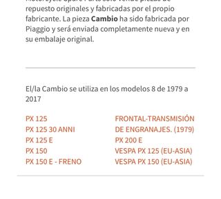 Cables de cambio Vespa nuevos