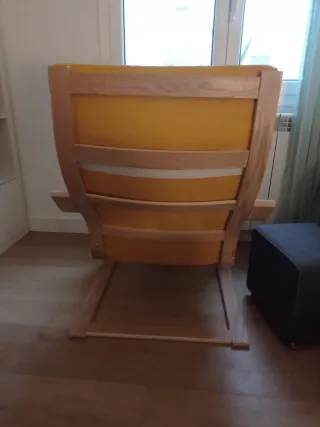 Butaca moderna tela y madera