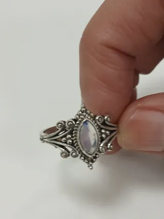 Anel Artesanal Pedra Semipreciosa Cravada