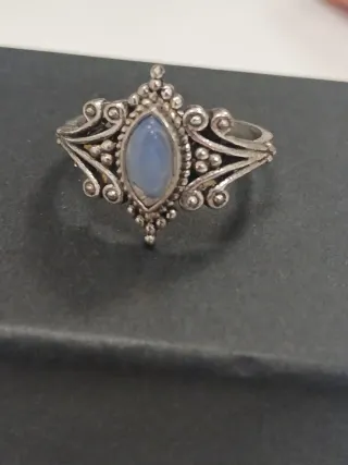 Anel Artesanal Pedra Semipreciosa Cravada